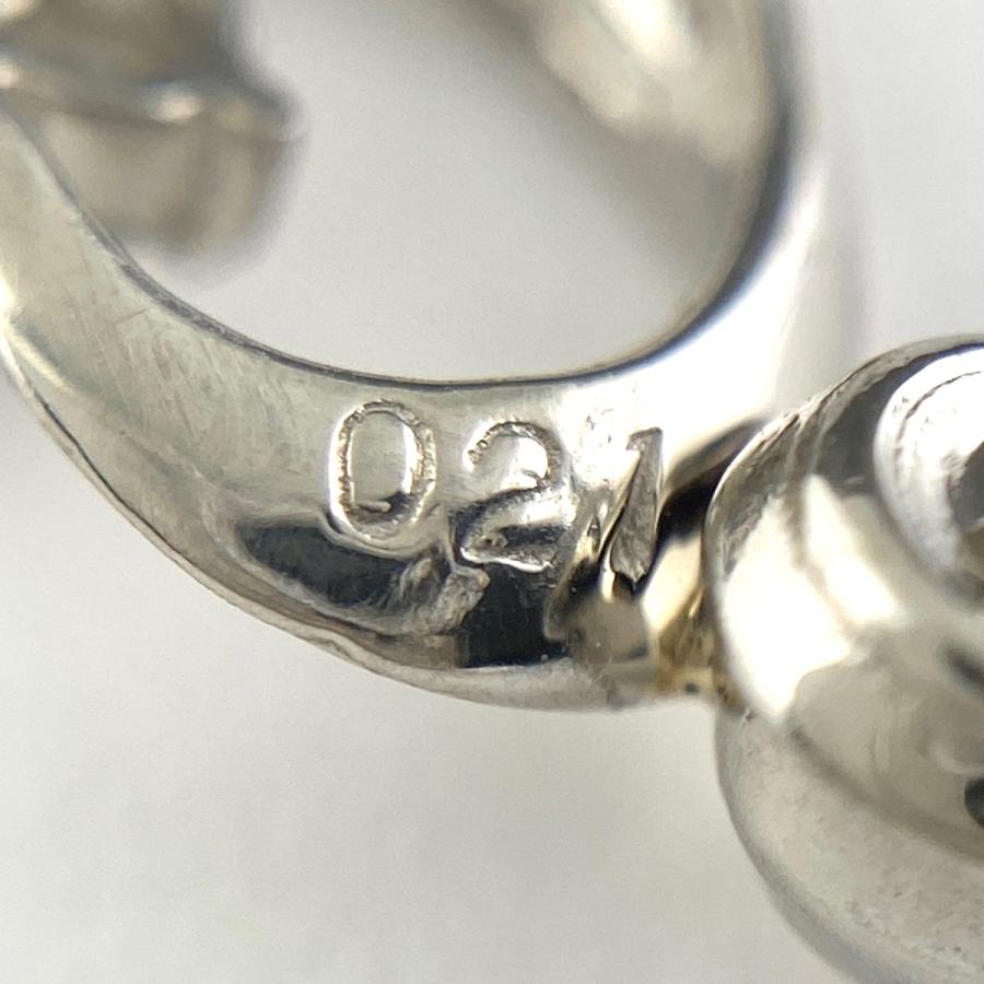 Pt850 ダイヤモンド フラワーデザイン ピアス