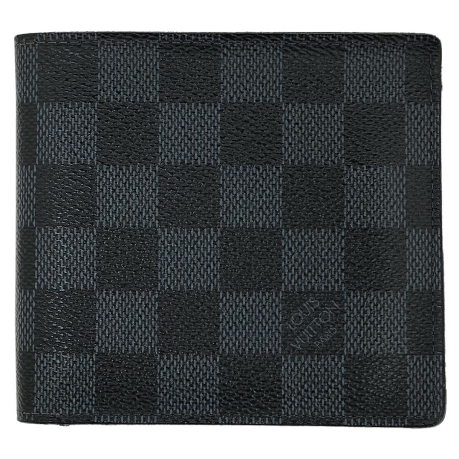 ルイヴィトンダミエコバルトポルトフォイユマルコ折り財布メンズ