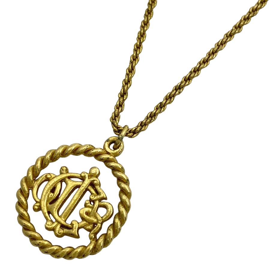 Christian Dior クリスチャンディオール ロゴ ラウンド ネックレス 丸  