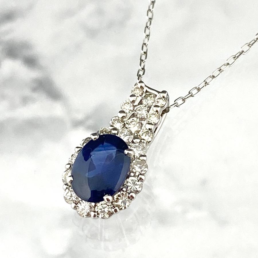 セレクトジュエリー サファイア デザインネックレス プラチナ  