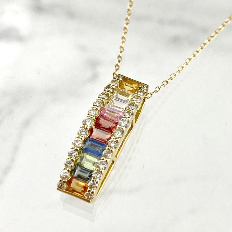 セレクトジュエリー サファイア デザインネックレス YG イエロー  
