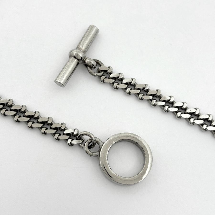 【美品】ジャンニヴェルサーチェ　ウォレットチェーン　シルバー　メデューサ ブランド古着】メデューサ刻印 シルバーウォレットチェーン