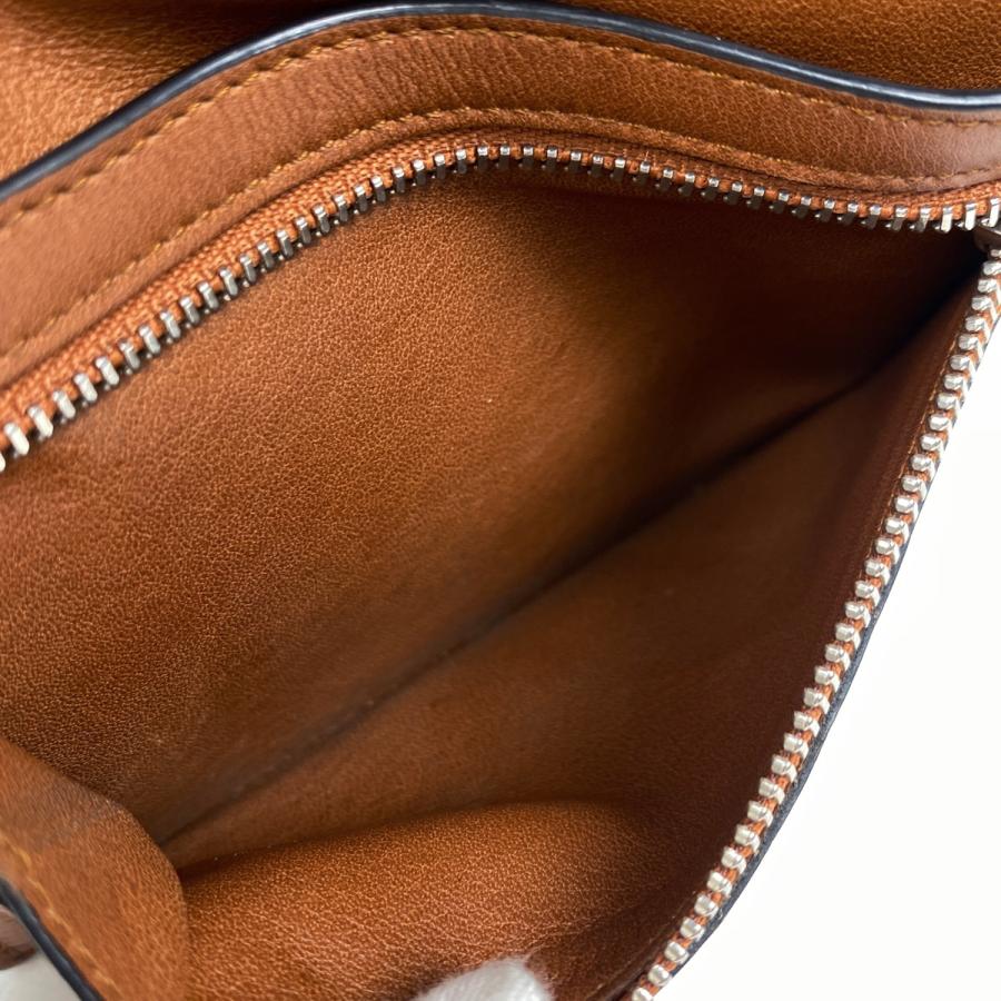 LOEWE ロエベ アナグラム 二つ折り財布 レザー ネイビー LOEWE ロエベ アナグラム 二つ折り財布 レザー ネイビー