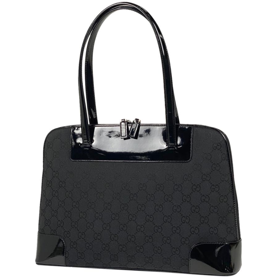 GUCCI グッチ GG柄 ショルダーバッグ 肩掛け ハンドバッグ エナメル  
