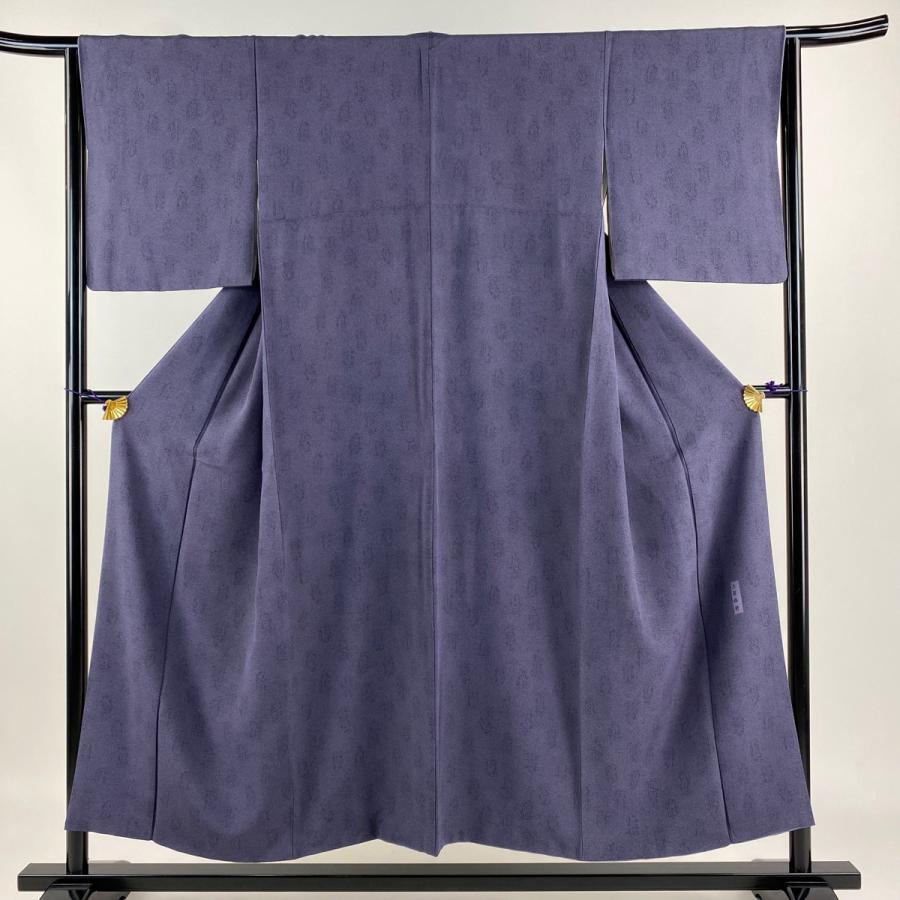 江戸小紋 身丈151cm 裄丈63.5cm S 袷 人間国宝 六谷梅軒 落款あり 証紙  