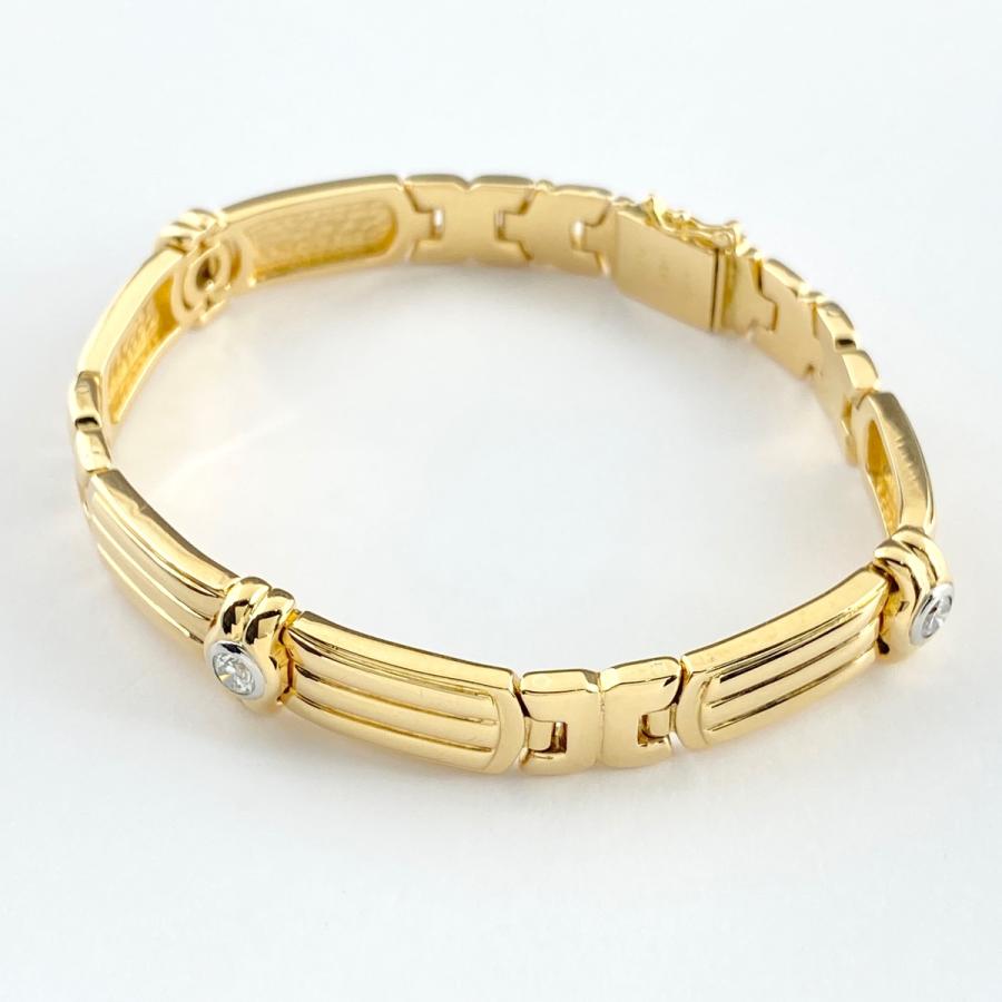 メレダイヤ デザインブレスレット YG イエローゴールド プラチナ 腕輪  