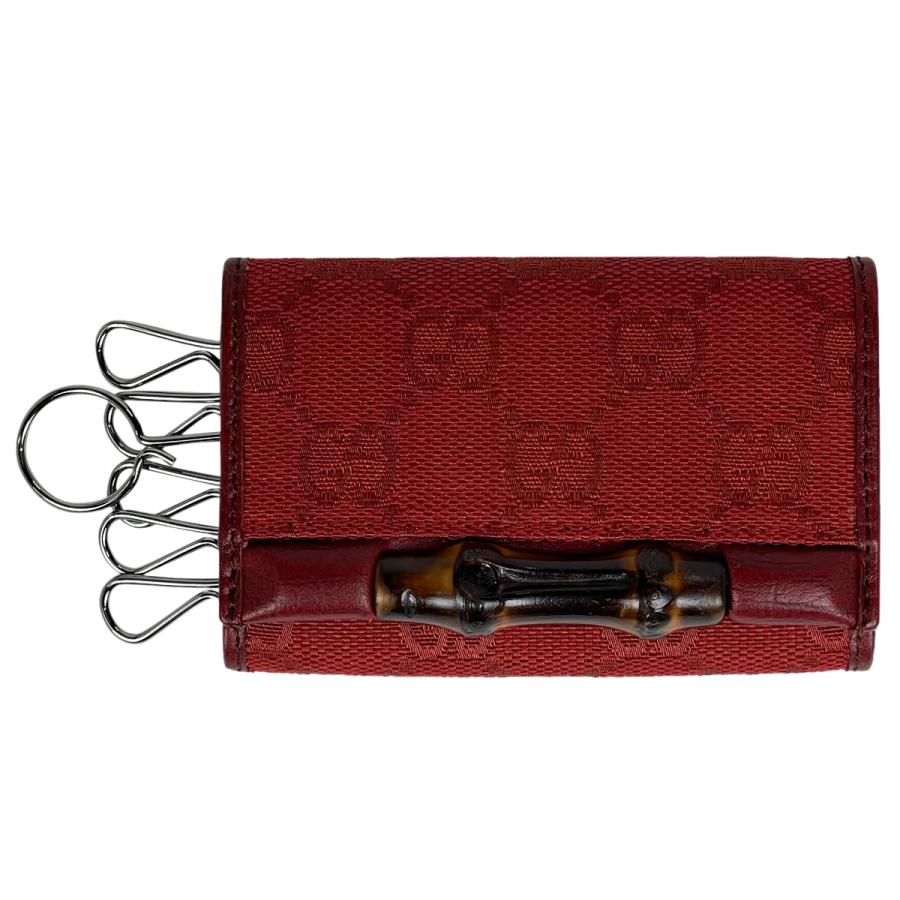 グッチ GUCCI GG柄 6連 キーケース バンブー キーホルダー キーフック 