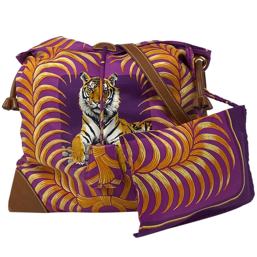 HERMES エルメス シルキーシティ PM TIGRE ROYAL 王者の虎 ショルダー 