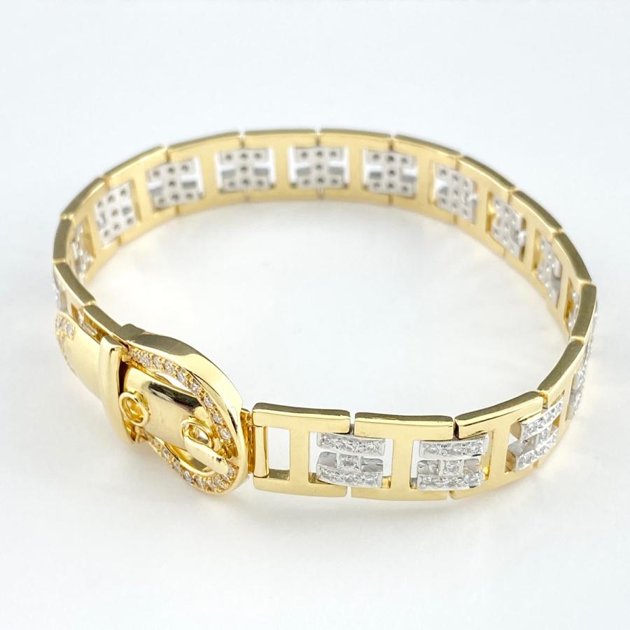 メレダイヤ デザインブレスレット YG イエローゴールド プラチナ 腕輪  