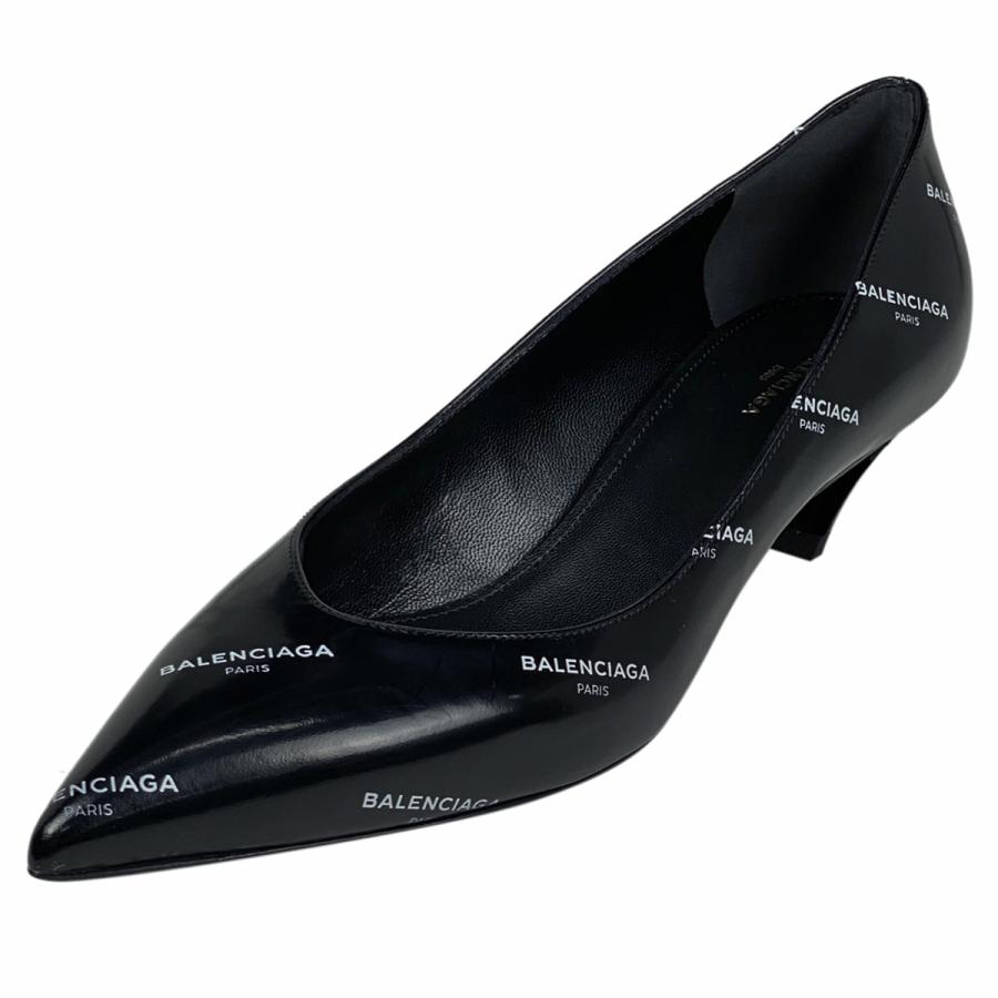 BALENCIAGA バレンシアガ ロゴ パンプス 靴 レザー ブラック 