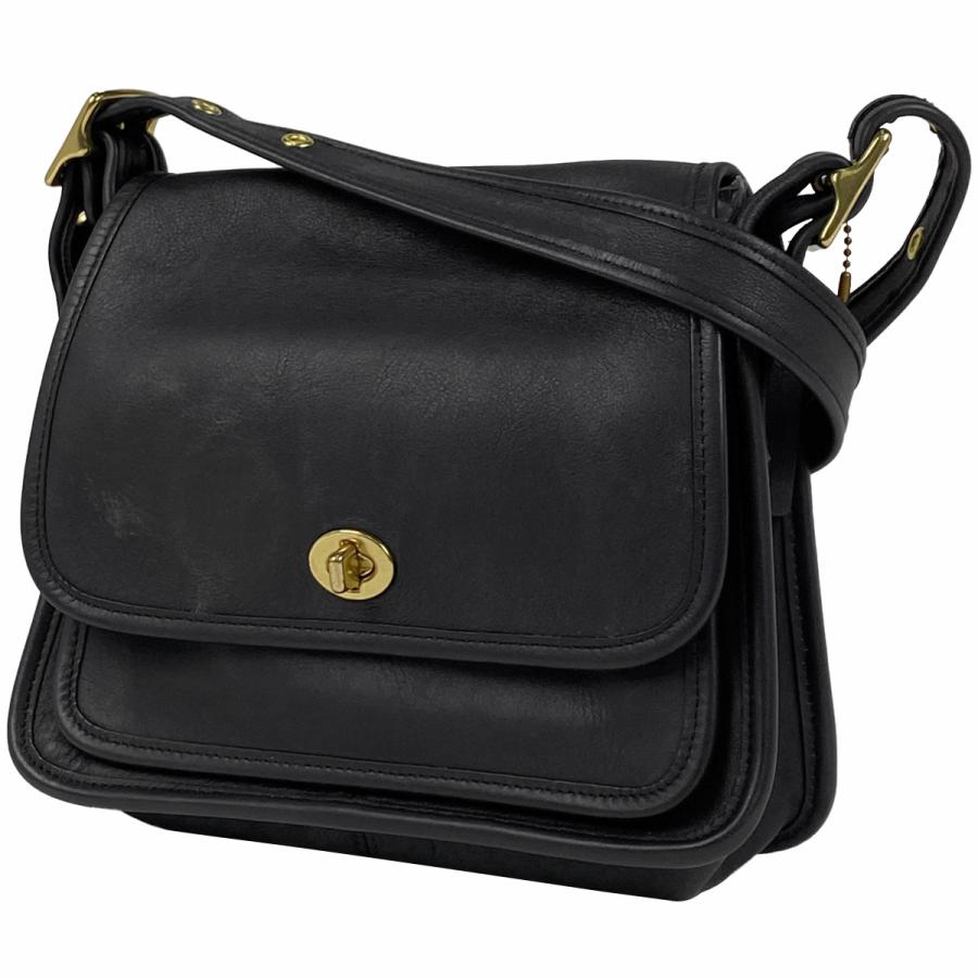 COACH コーチ レザー ショルダーバッグ オールドコーチ ブラック COACH コーチ レザー ショルダーバッグ オールドコーチ ブラック
