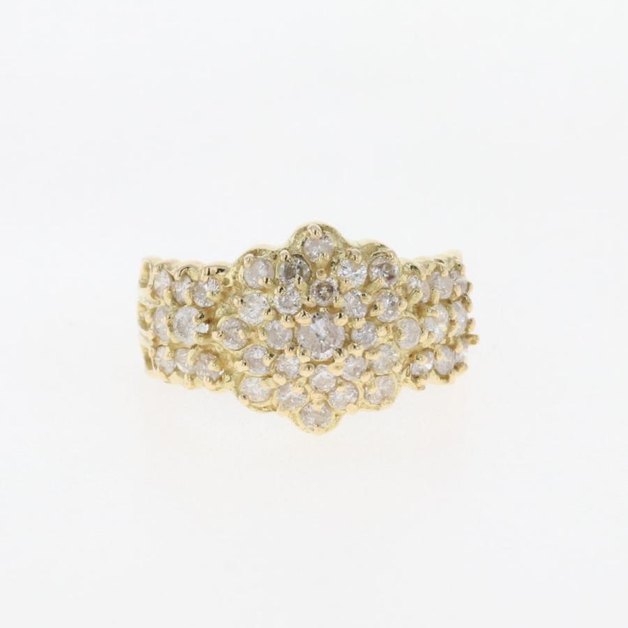 メレダイヤ デザインリング YG イエローゴールド 指輪 リング 9.5号  