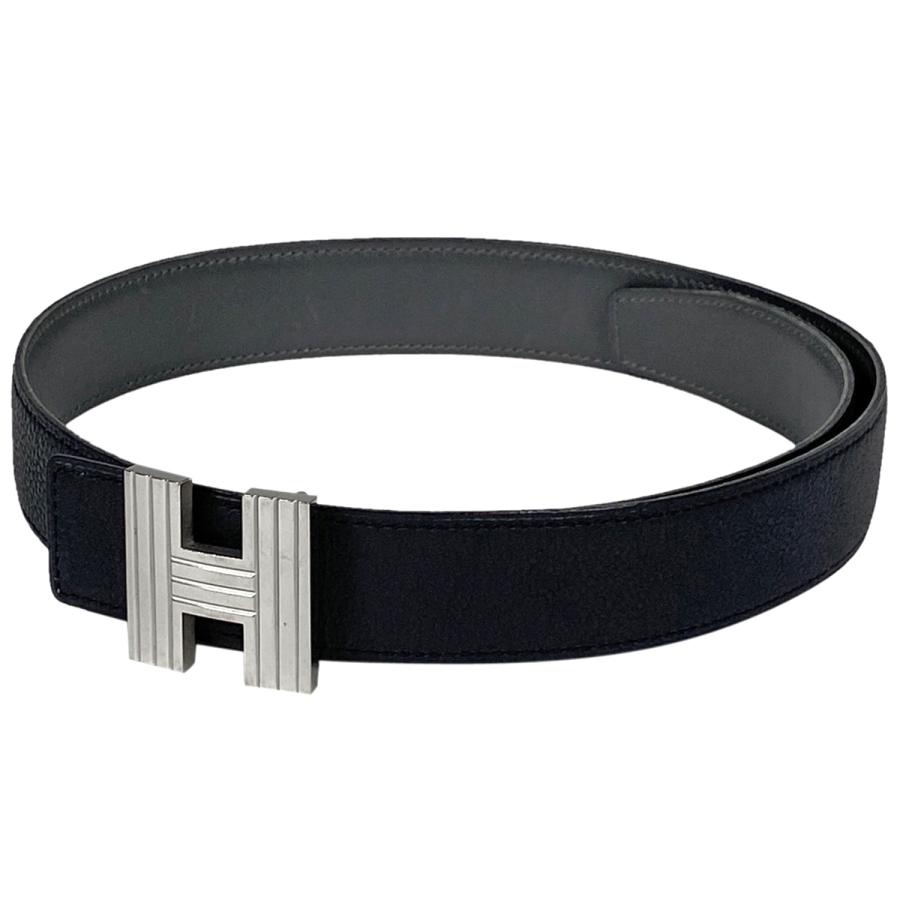 エルメス HERMES リバーシブル ベルト □D刻印 Hロゴ ベルト レザー 