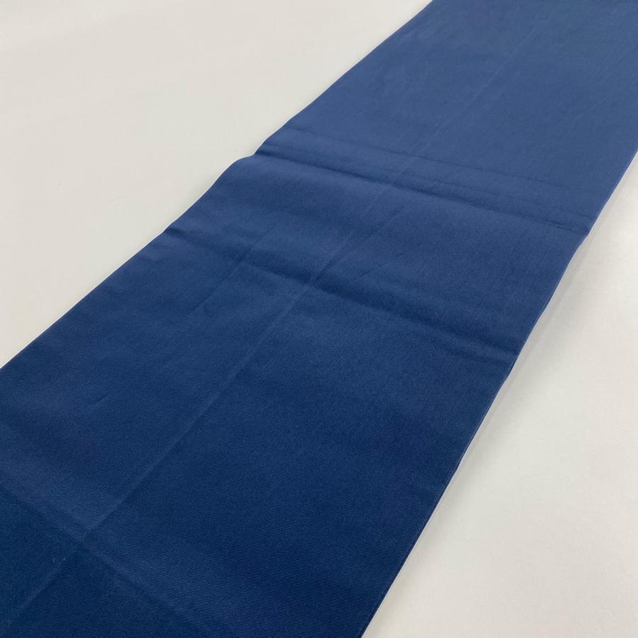 開き名古屋帯 名品 金太郎 幾何学模様 刺繍 金糸 紺色 正絹 中古 開き名古屋帯 名品 金太郎 幾何学模様 刺繍 金糸 紺色 正絹 中古