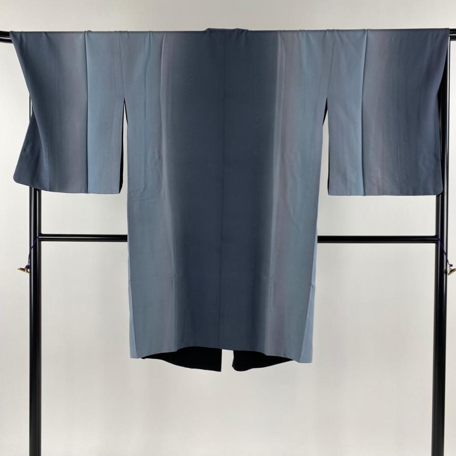 道中着 身丈104.5cm 裄丈70cm L 和装コート リバーシブル 地紋 縦  