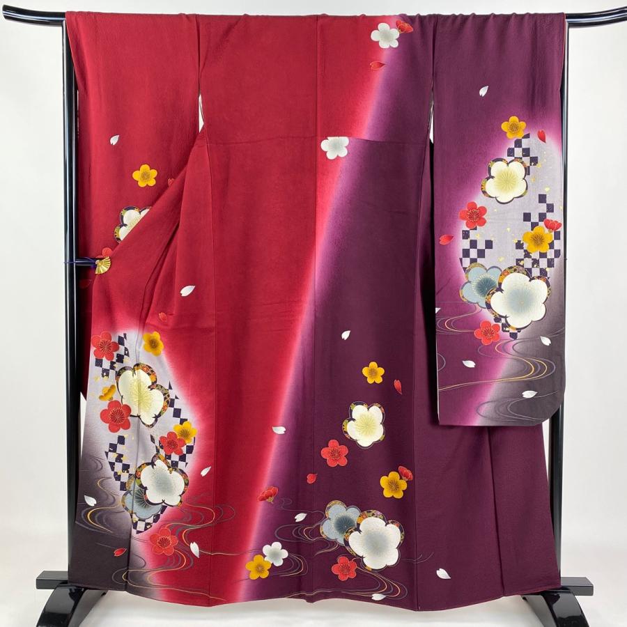 訪問着 身丈160cm 裄丈67cm 正絹 名品 【中古】（お召 身丈160cm 裄丈  