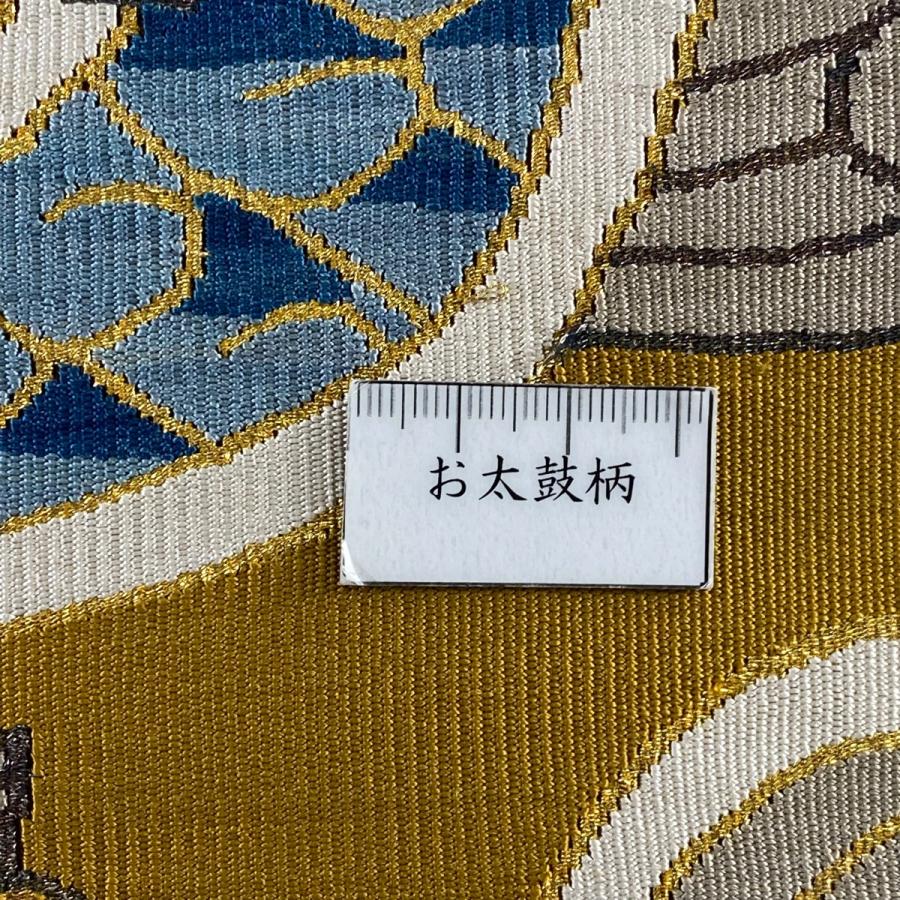 名古屋帯 逸品 八寸名古屋帯 関西仕立て 伊達静 龍 金糸 箔 黄土 名古屋帯 逸品 八寸名古屋帯 関西仕立て 伊達静 龍 金糸 箔 黄土