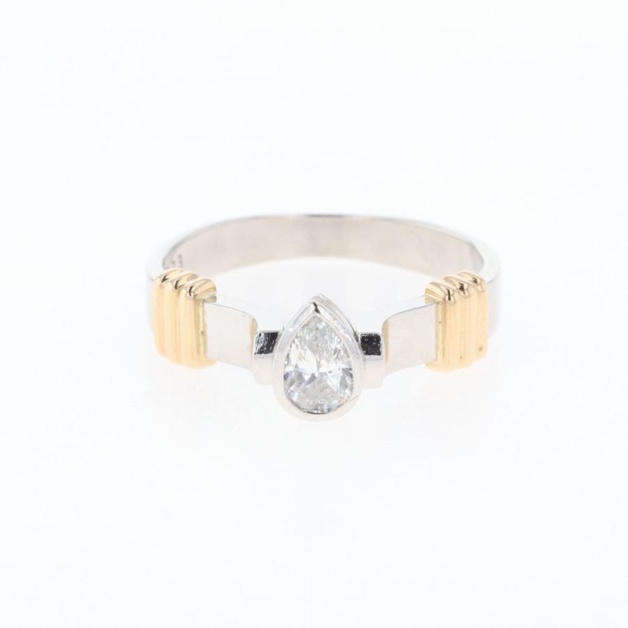 ダイヤモンド デザインリング プラチナ YG イエローゴールド 指輪  