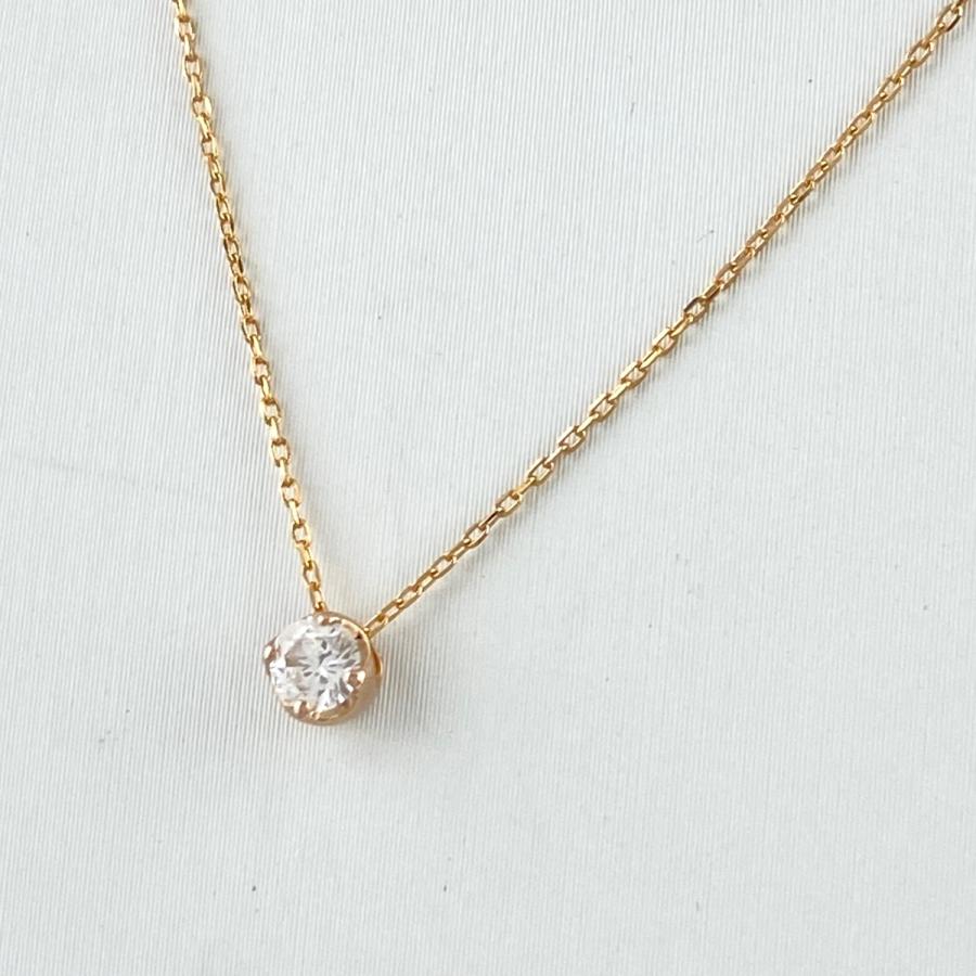ヨンドシー 4℃ メレダイヤ デザインネックレス PG ピンクゴールド  
