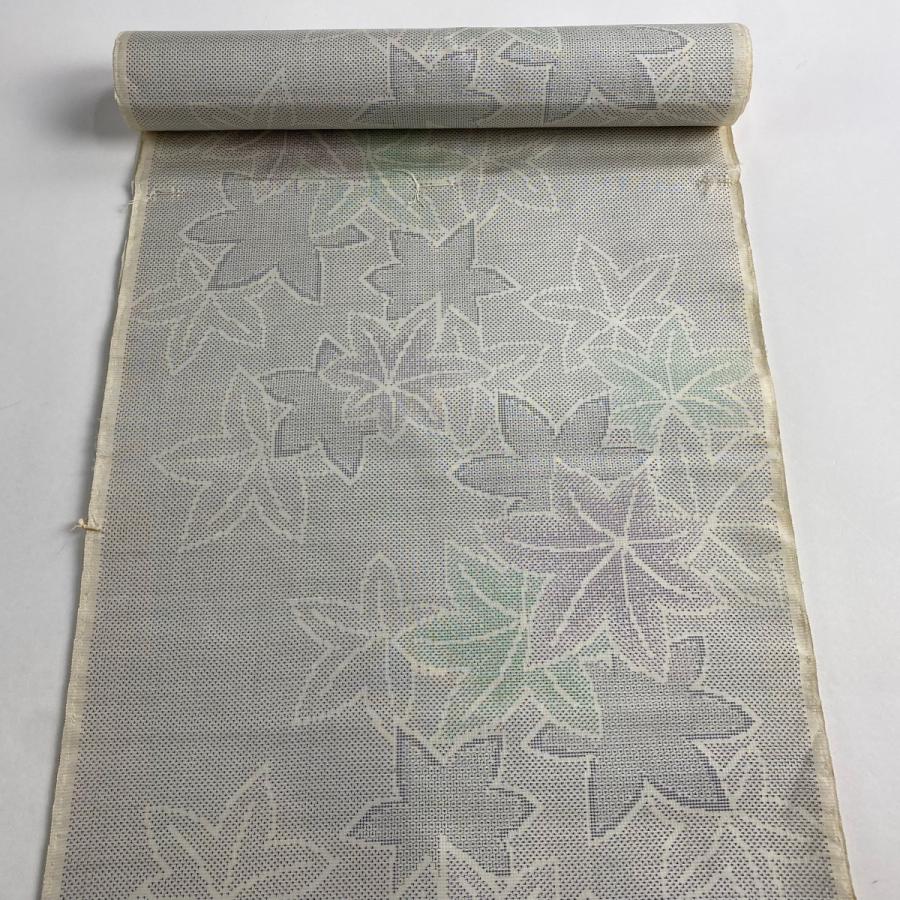 反物 秀品 紬 楓 灰色 正絹 中古 : 1000079608588 : リユースセレクト  
