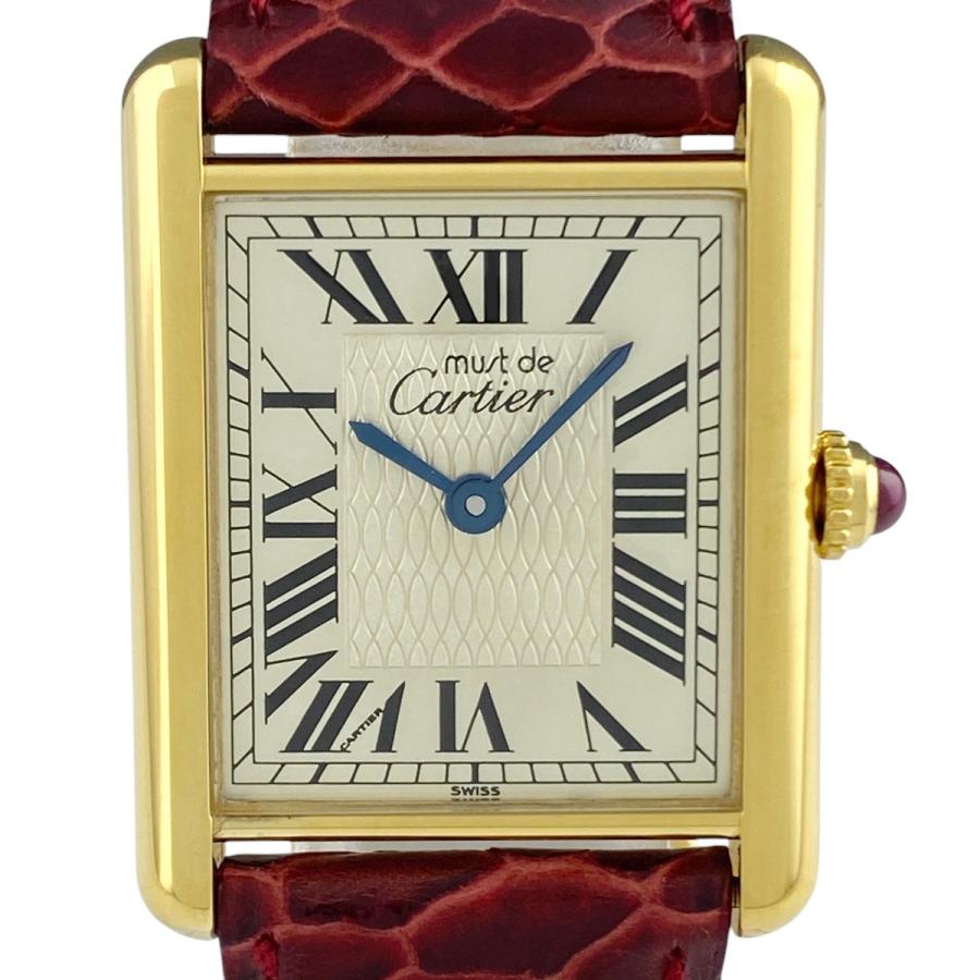 最終値下げ 極美品 カルティエ Cartier マストタンク ヴェルメイユ マストタンク ヴェルメイユ W1009554 ホワイト カルティエ