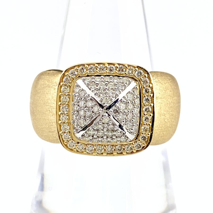 GSTV メレダイヤ デザインリング YG イエローゴールド 指輪 リング  