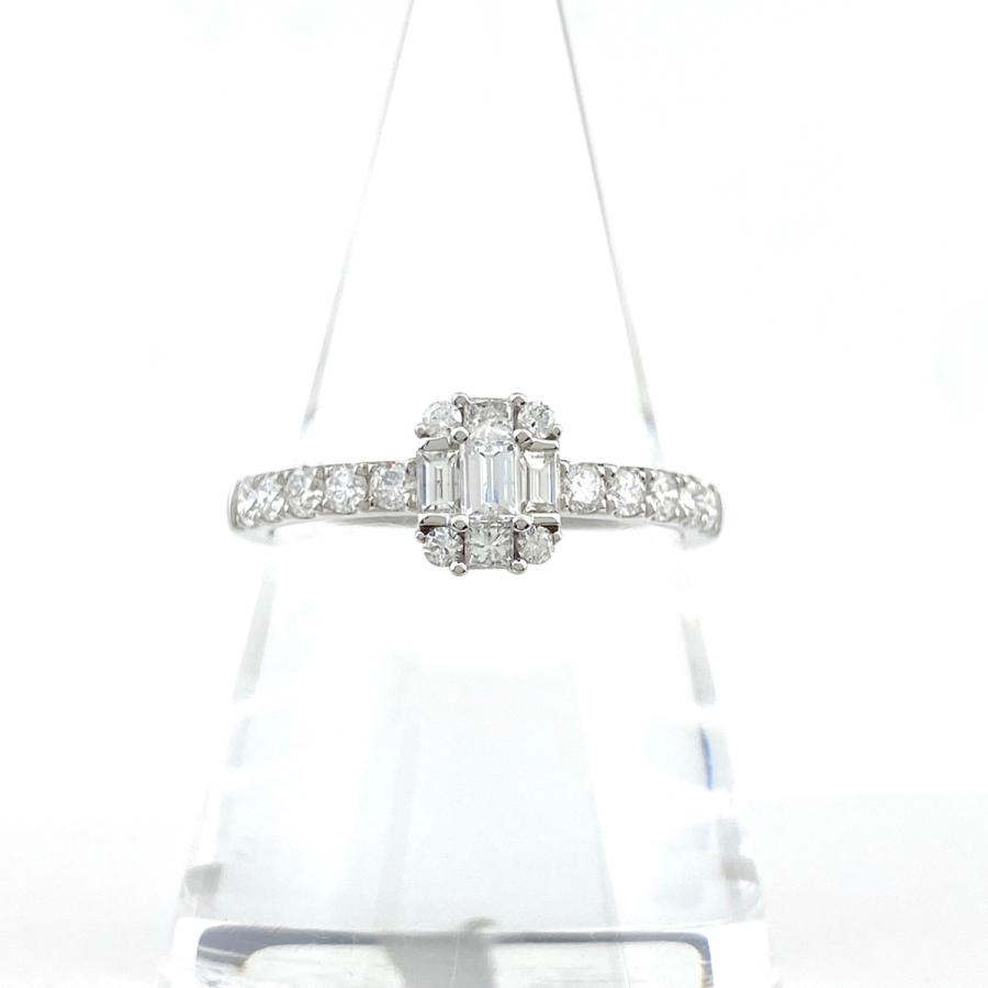 GSTV メレダイヤ デザインリング プラチナ 指輪 リング 16号 Pt950  