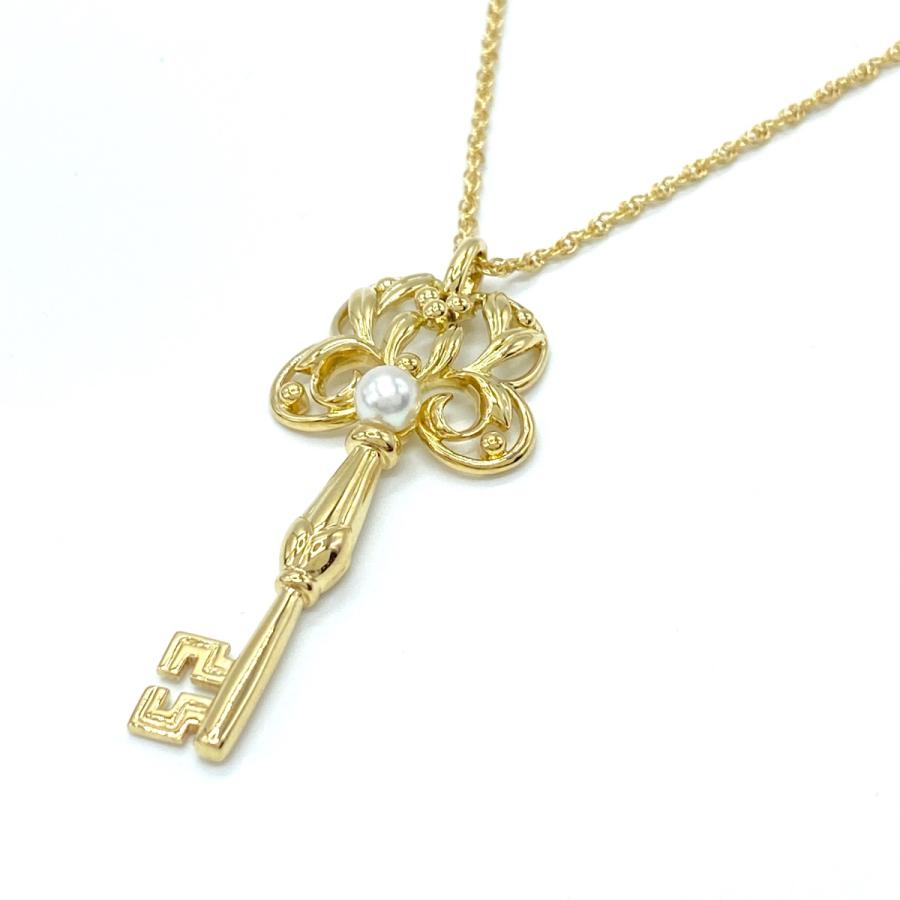 ラッピング可】ミキモト MIKIMOTO パール デザインネックレス YG  