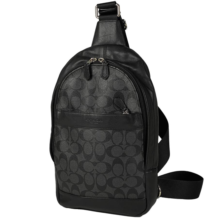 COACH コーチ シグネチャー ボディバッグ F54787 ブラック COACH（コーチ） シグネチャー ボディバッグ ショルダーバッグ