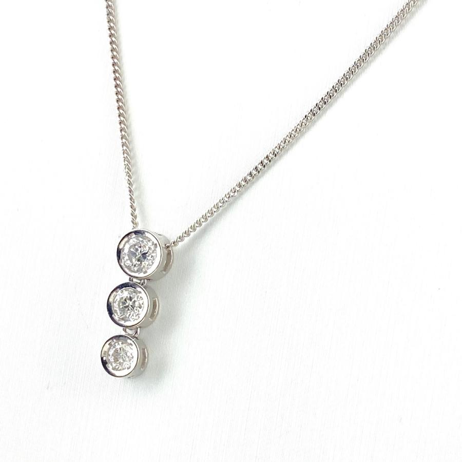 メレダイヤ デザインネックレス プラチナ ペンダント ネックレス Pt850  