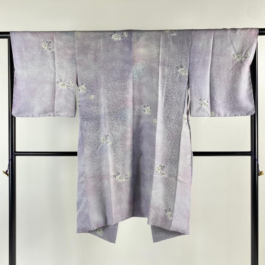 道中着 身丈105.5cm 裄丈65cm M 吉乃一廉 和装コート着物衿 落款あり  