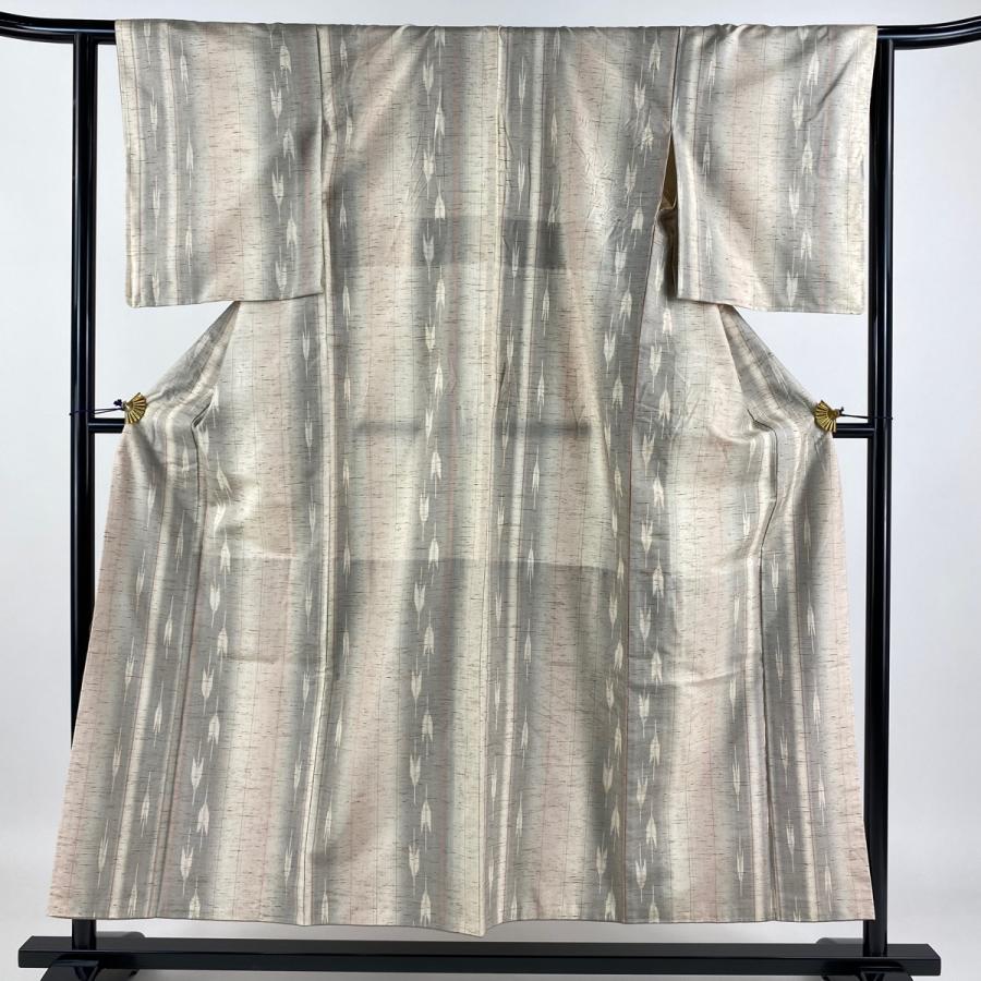 紬 身丈154cm 裄丈62cm S 袷 ぜんまい綿 竹田省二 胴抜き 落款あり  