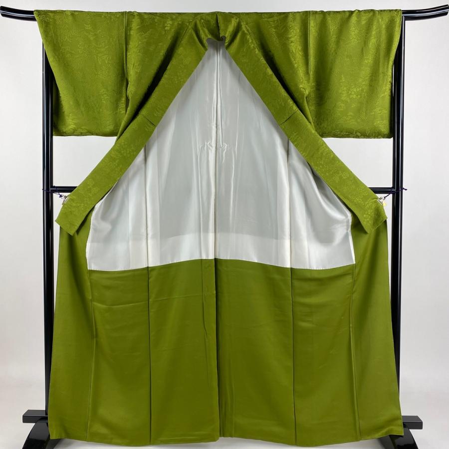 色無地 秀品 身丈165cm 裄丈67.5cm 正絹 【中古】 付下げ 身丈165cm 裄丈66cm M 袷 陶彩染 幾何学 薄茶色 正絹 秀品
