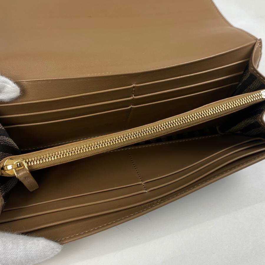 中古・古着通販】FENDI (フェンディ) 長財布 ズッカ柄 ブラウン 