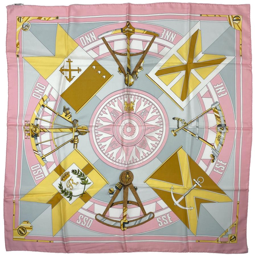 HERMES エルメス スカーフ SEXTANTS 六分儀 カレ90