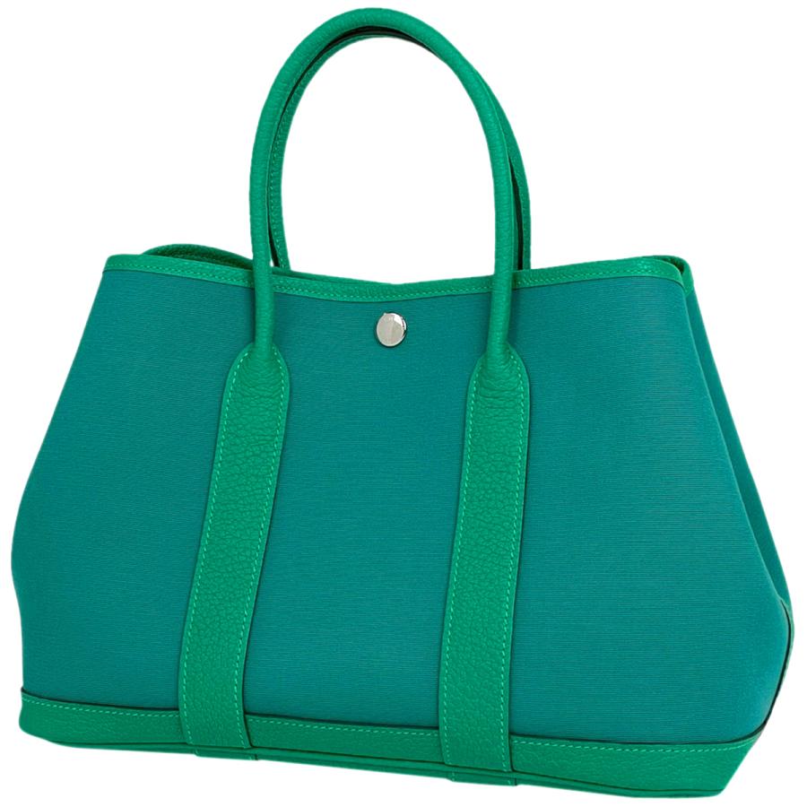 HERMES エルメス ガーデンパーティ TPM 手提げ ハンドバッグ トワル 