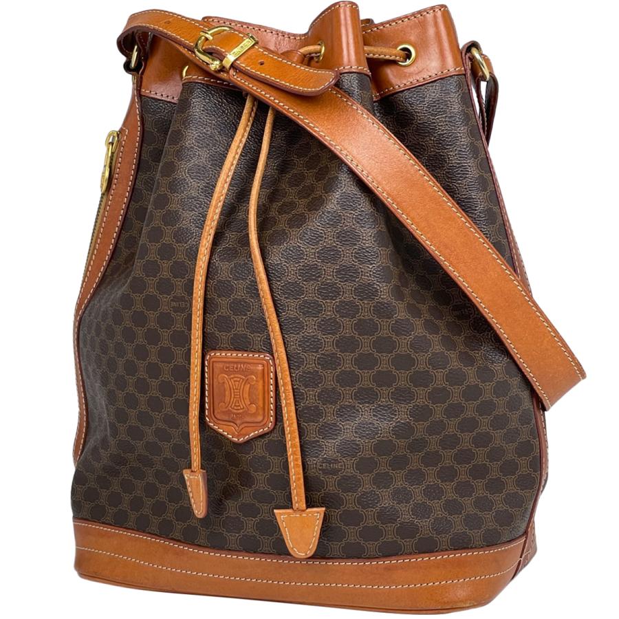 CELINE（セリーヌ） マカダム柄 ショルダーバッグ 巾着型 ショルダー