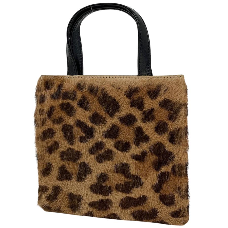 LOEWE ロエベ レオパード柄 ハンドバッグ ヒョウ柄 ロゴ レザー  