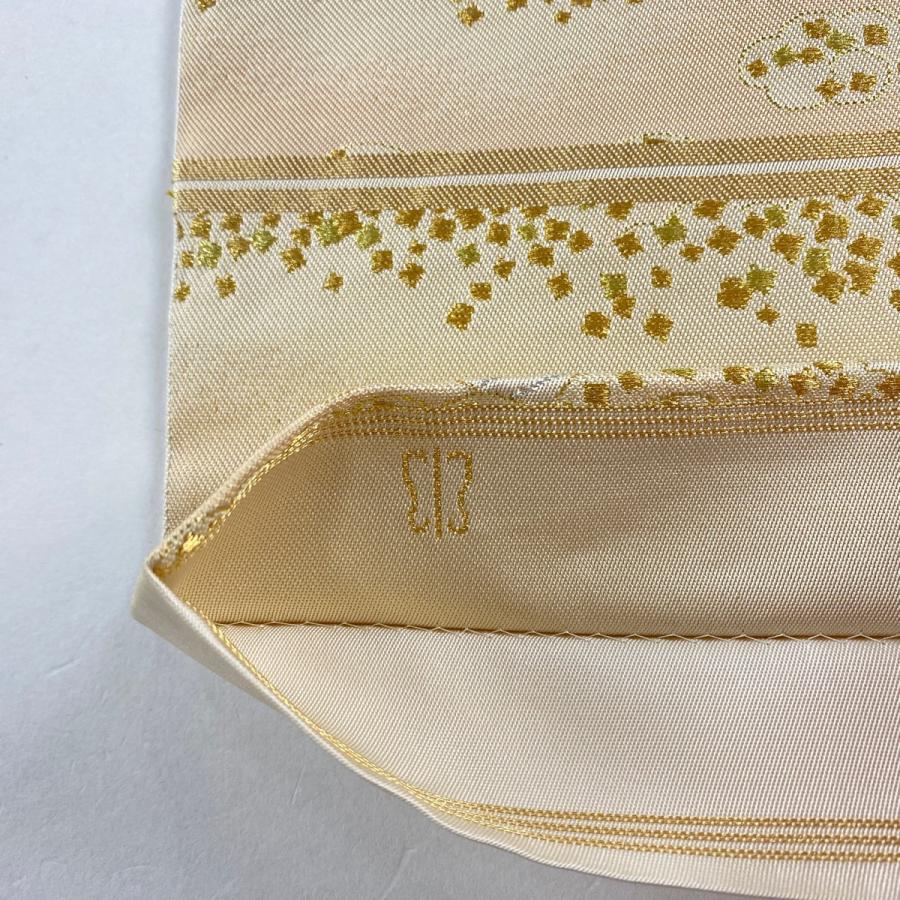 袋帯 美品 秀品 川島織物 落款あり 箔散らし 波 金銀糸 箔 薄 袋帯 美品 秀品 川島織物 落款あり 箔散らし 波 金銀糸 箔 薄