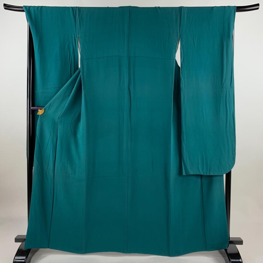 振袖 身丈164cm 裄丈69cm L 袷 鈴乃屋 緑 正絹 名品 中古 : リユース