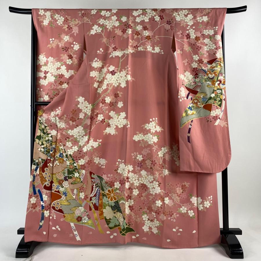 振袖 身丈168cm 裄丈67cm M 袷 千總 誰が袖好み 誰が袖 草花 金彩 金糸  