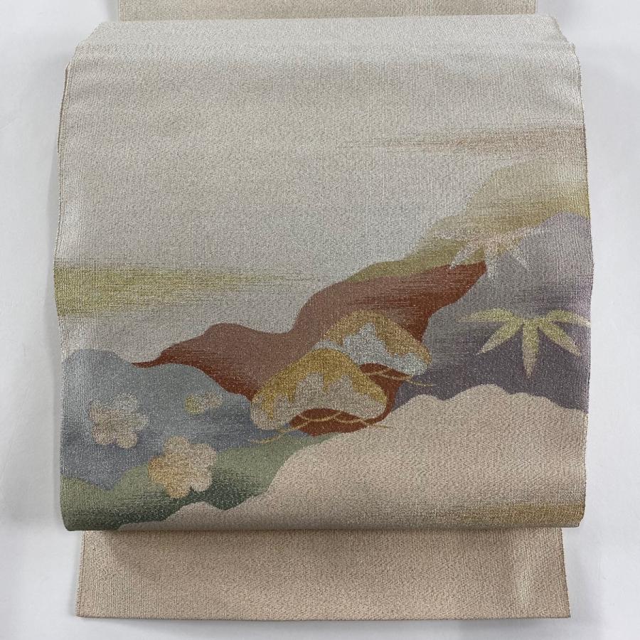 名古屋帯 美品 名品 爪掻本つづれ 八寸名古屋帯 松葉仕立て 共箱あり 
