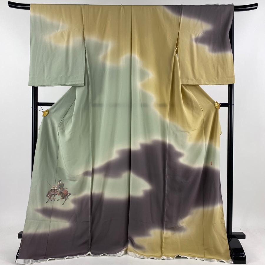 訪問着 身丈177cm 裄丈68cm 未仕立て 田村哲彦 仮絵羽 落款あり