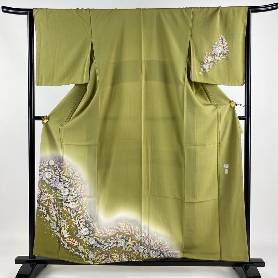 訪問着 身丈157.5cm 裄丈66cm M 袷 翠山工房 やまと 落款あり 辻が花  