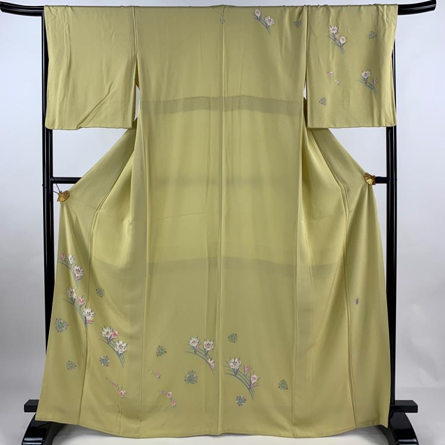 付下げ 身丈165.5cm 裄丈68cm L 袷 加賀友禅 船水 昇 落款あり 付下げ 身丈165.5cm 裄丈68cm L 袷 加賀友禅 船水 昇 落款あり
