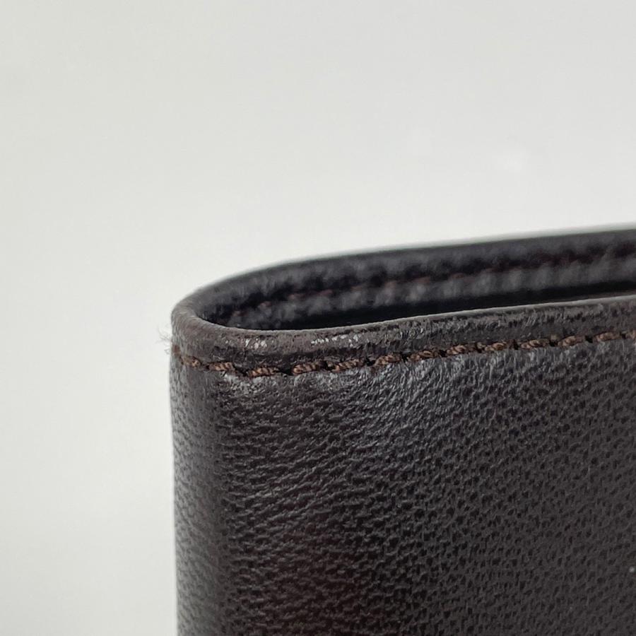 美品 LOEWE ロエベ レザー 二つ折り 財布 ダークブラウン LOEWE ロエベ 二つ折り財布 レザー ブラウン/バーガンディ