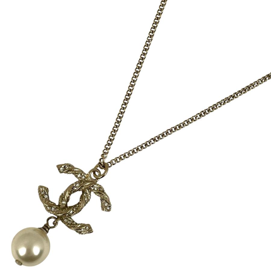 CHANEL シャネル ココマーク フェイクパール ネックレス CC ライン