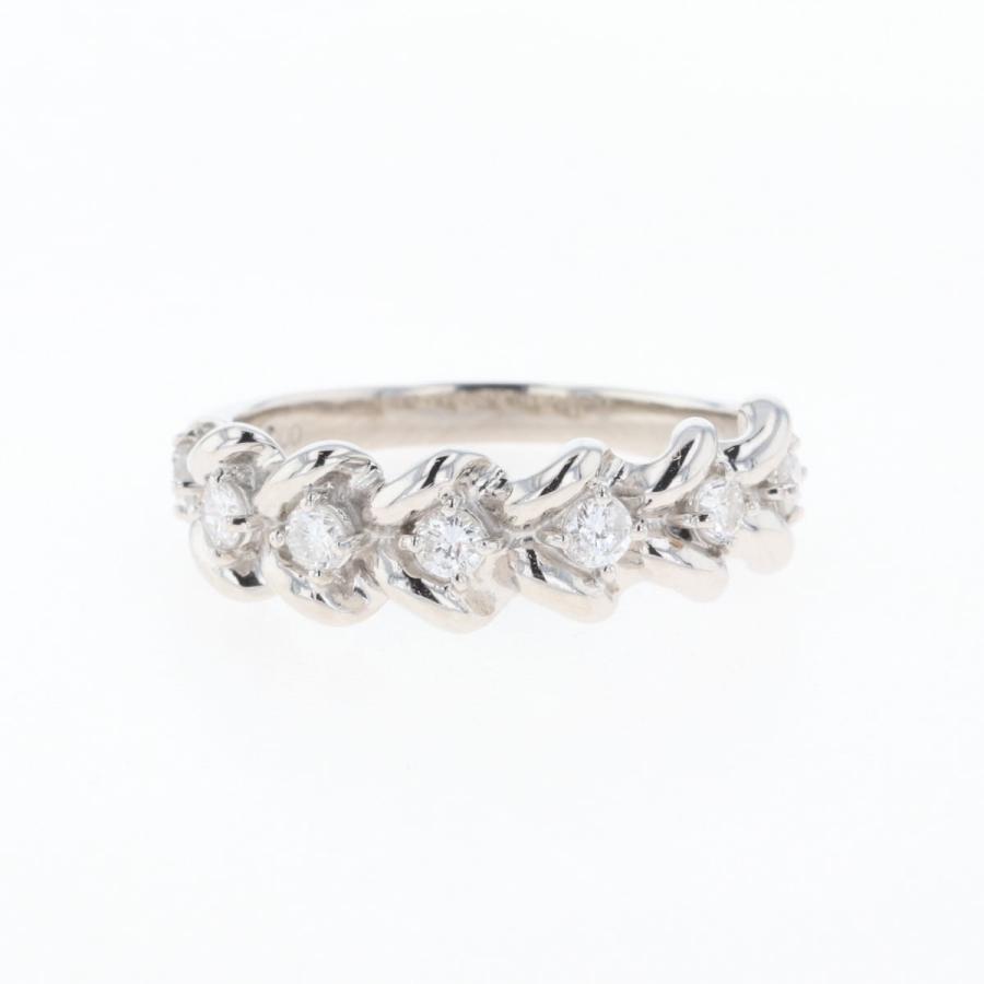 メレダイヤ デザインリング プラチナ 指輪 リング 17号 Pt900  