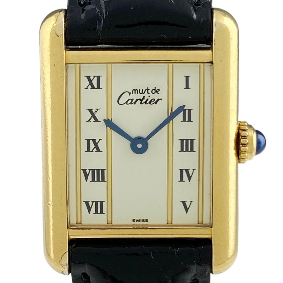 カルティエ マストタンクSM GP W1003053 GP クォーツ【中古  