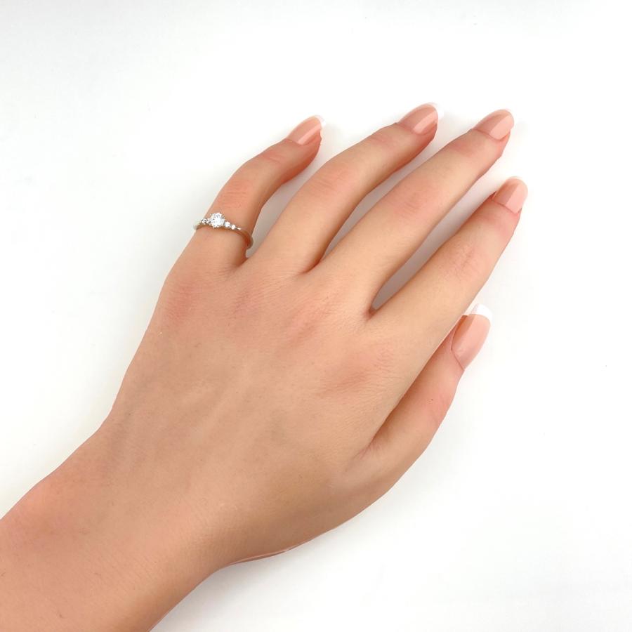 ヨンドシー 4℃ ダイヤモンド デザインリング プラチナ 指輪 リング 8号